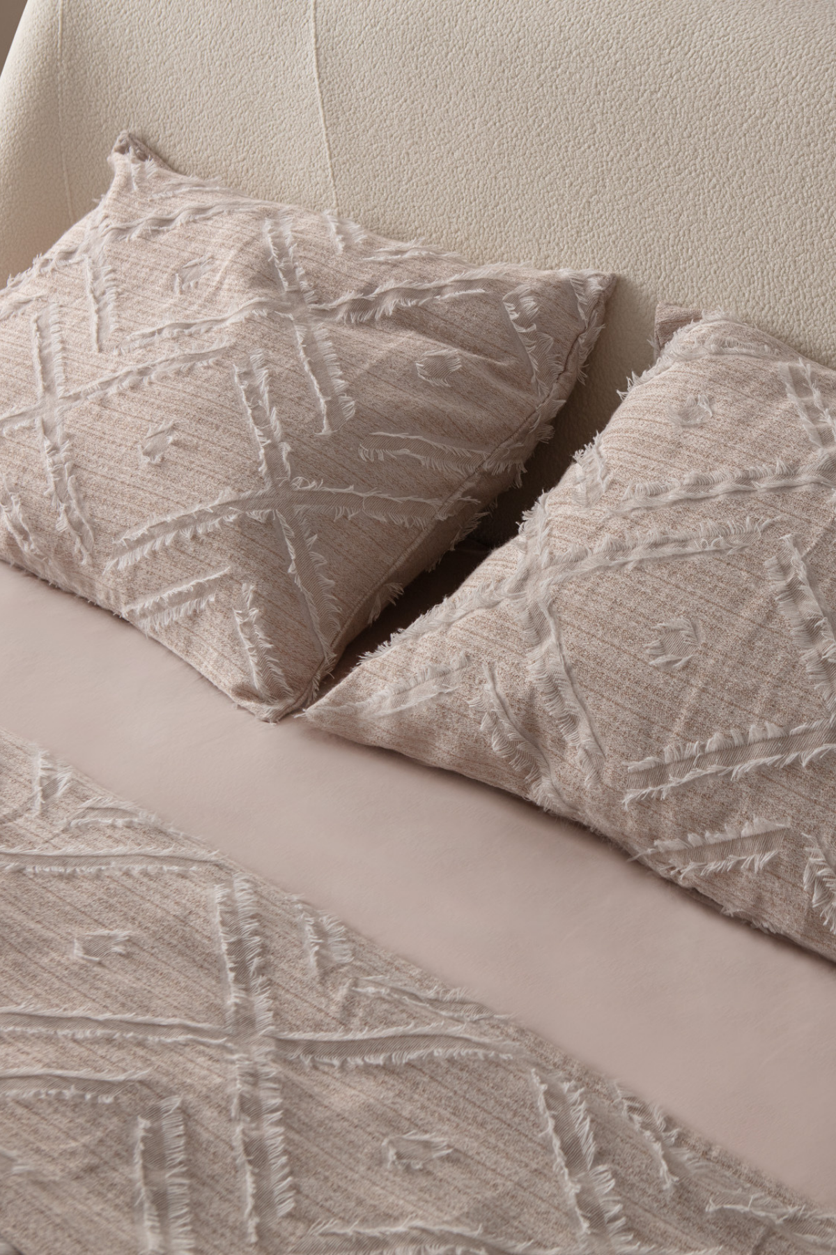 Anna Delux Çift Kişilik Çok Amaçlı Yatak Örtüsü Seti Bej Pamuk Nevresim Takımı Günlük 220x240