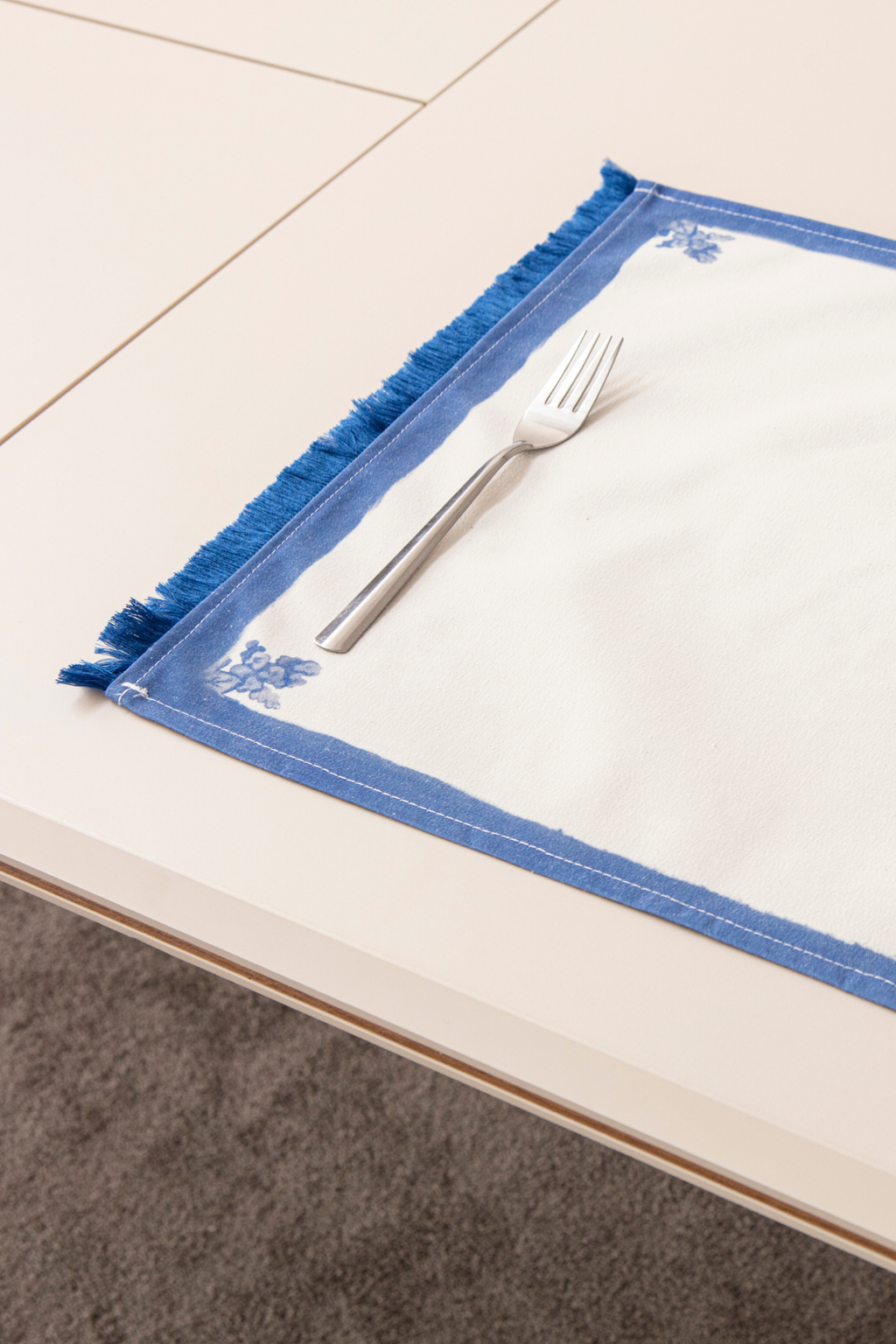 Elysian Blue, Premium Seri Duck Keten Amerikan Servis, 6'lı