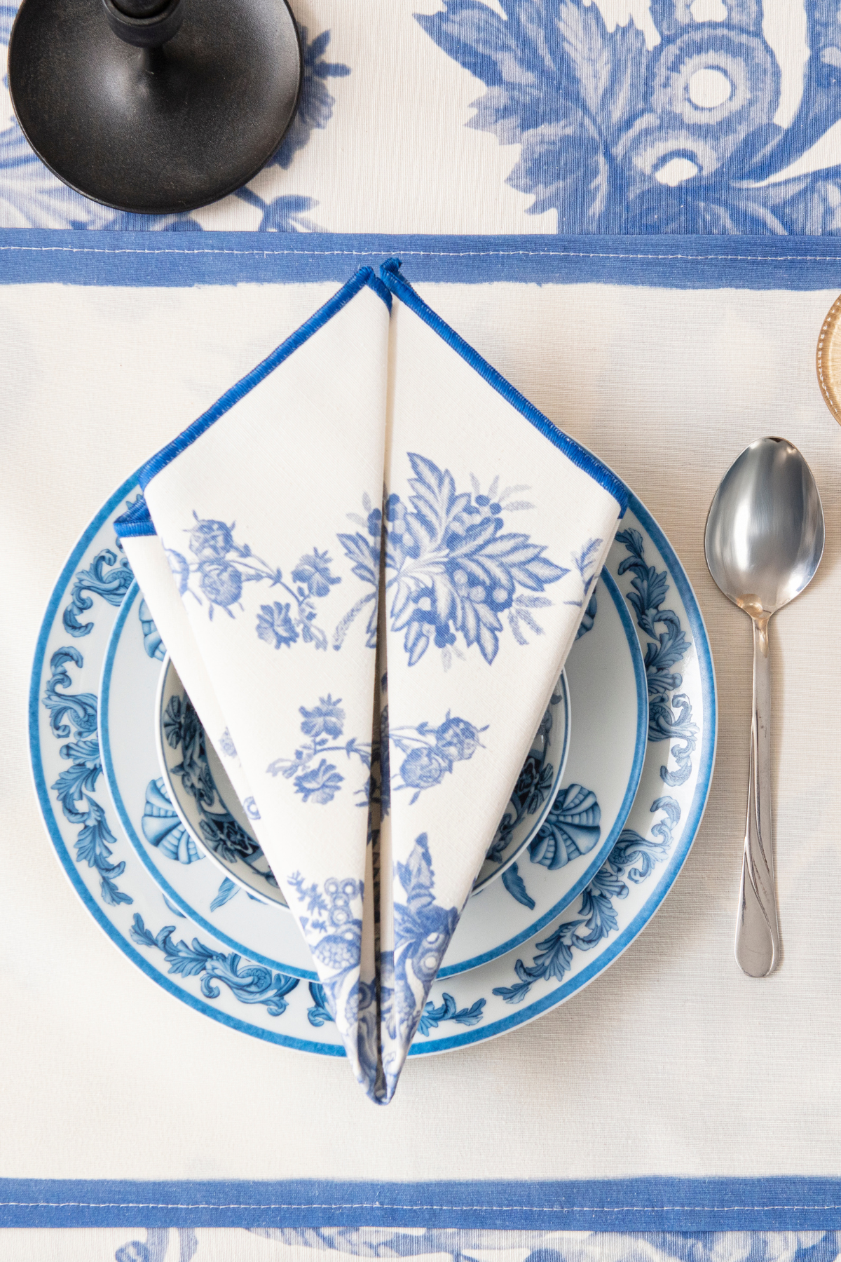 Elysian Blue, 6'lı Premium Seri Mutfak Sunum Peçetesi, Duck Keten Kumaş 40x40cm