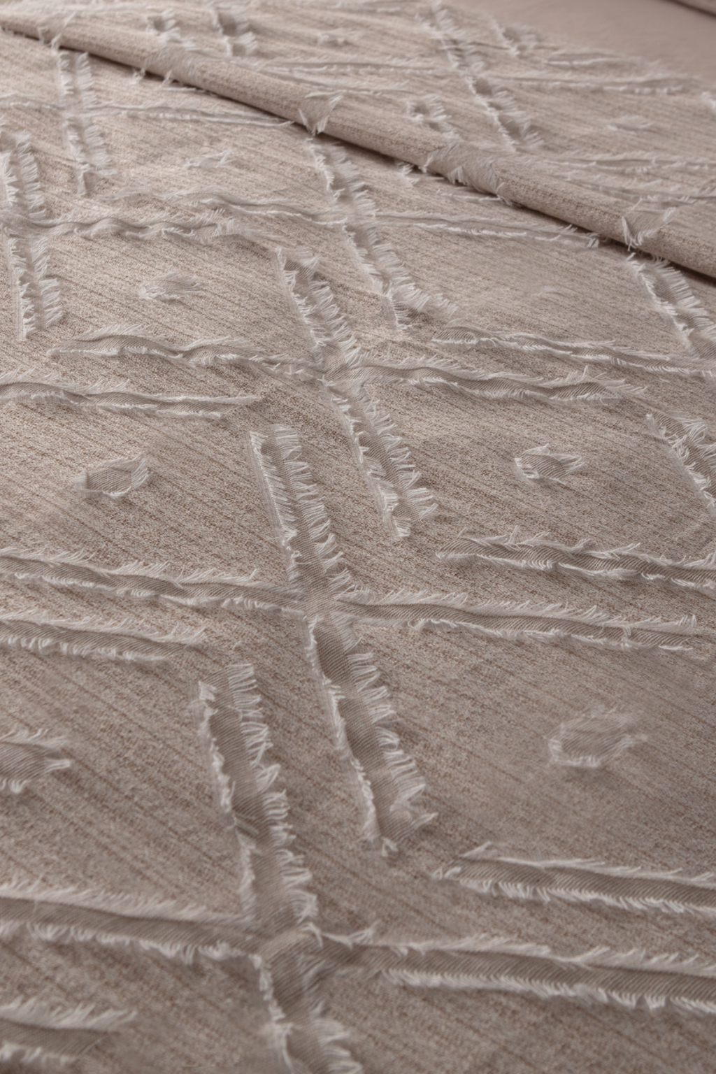 Anna Delux Çift Kişilik Çok Amaçlı Yatak Örtüsü Seti Bej Pamuk Nevresim Takımı Günlük 220x240