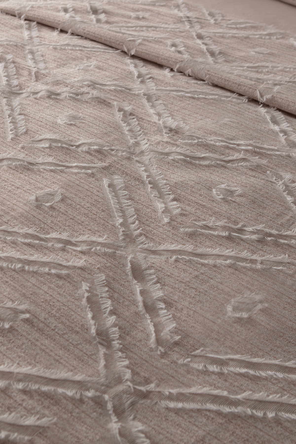 Anna Delux Çift Kişilik Çok Amaçlı Yatak Örtüsü Seti Bej Pamuk Nevresim Takımı Günlük 220x240