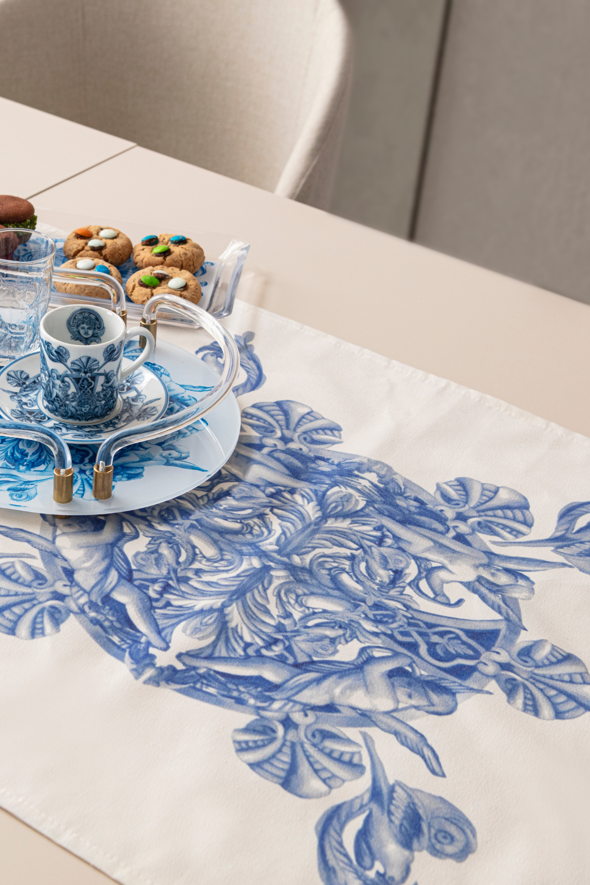 Duck Keten Runner, Azure Blue Premium Serisi, 45x140