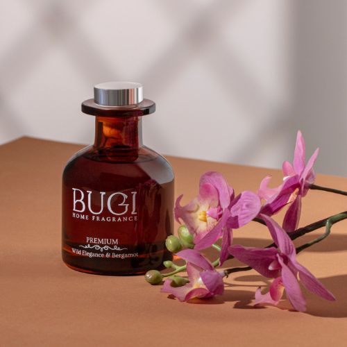 Wild Elegance Ev Oda Ortam Kokusu, Çubuklu Oda Kokusu Yabani Orkide & Bergamot, Yoğun Esanslı ve Kalıcı Oda Parfümü, Salon, Ofis, Ev, Yatak Odası ve Banyo için Büyük Boy Çubuklu Oda Kokusu