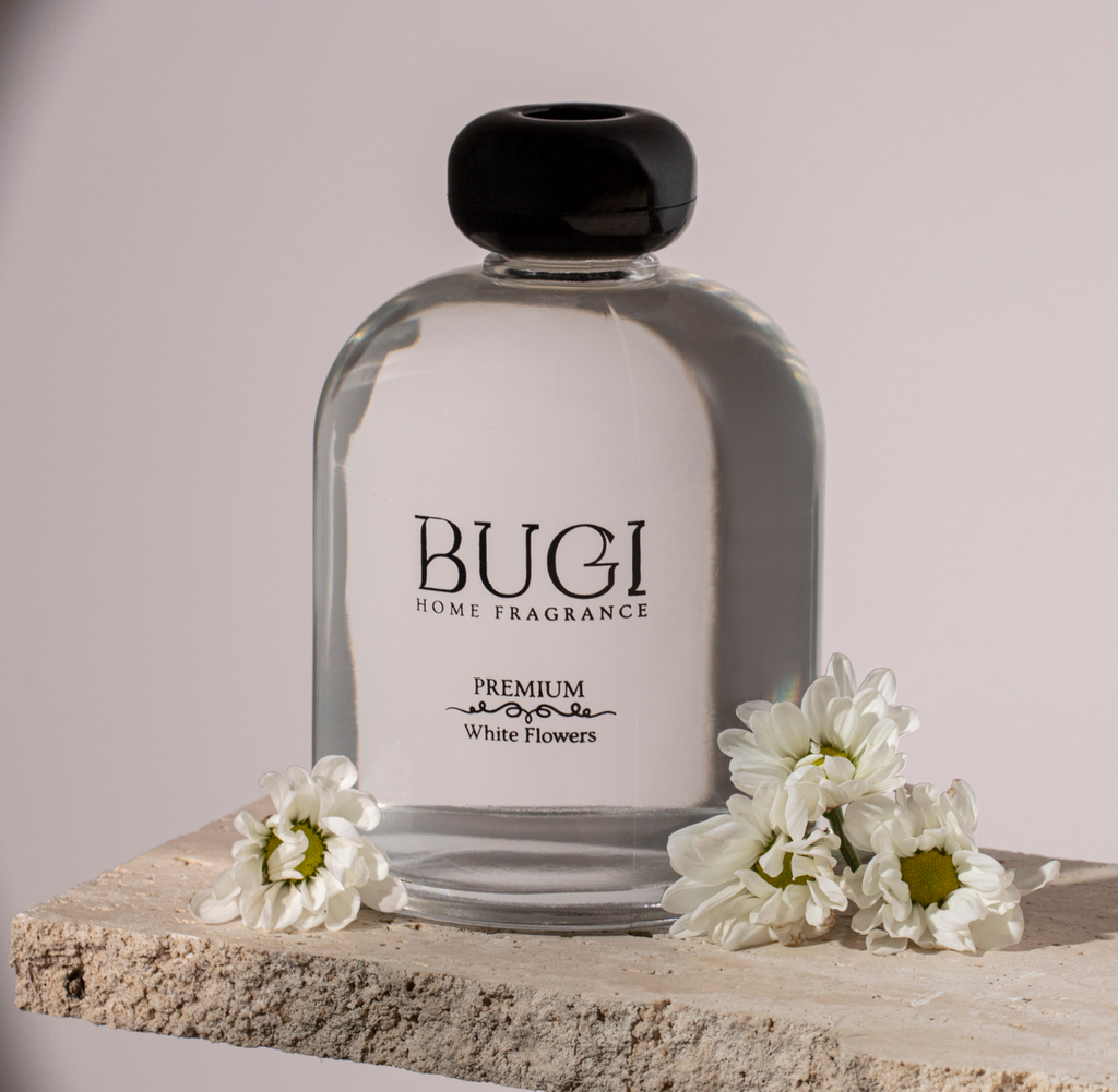 White Flowers Ev Oda Ortam Kokusu, Çubuklu Oda Kokusu Beyaz Çiçekler Çiçeği, Yoğun Esanslı ve Kalıcı Oda Parfümü, Salon, Ofis, Ev, Yatak Odası ve Banyo için Büyük Boy Çubuklu Oda Kokusu