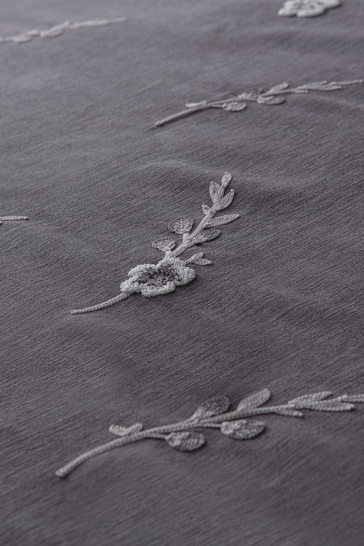 Seren Desen Çift Kişilik Nakışlı Yatak Örtüsü Seti Şönil Kumaş Punch Nakışlı 240x260cm