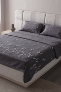 Willow Breeze Desen Çift Kişilik Nakışlı Yatak Örtüsü Seti Şönil Kumaş Punch Nakışlı 240x260cm