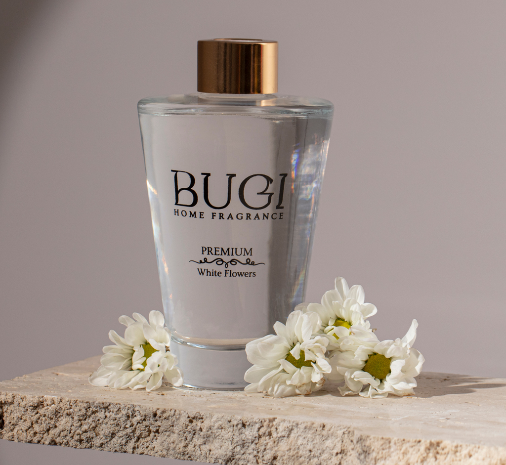 White Flowers Ev Oda Ortam Kokusu, Çubuklu Oda Kokusu Beyaz Çiçekler Çiçeği, Yoğun Esanslı ve Kalıcı Oda Parfümü, Salon, Ofis, Ev, Yatak Odası ve Banyo için Büyük Boy Çubuklu Oda Kokusu