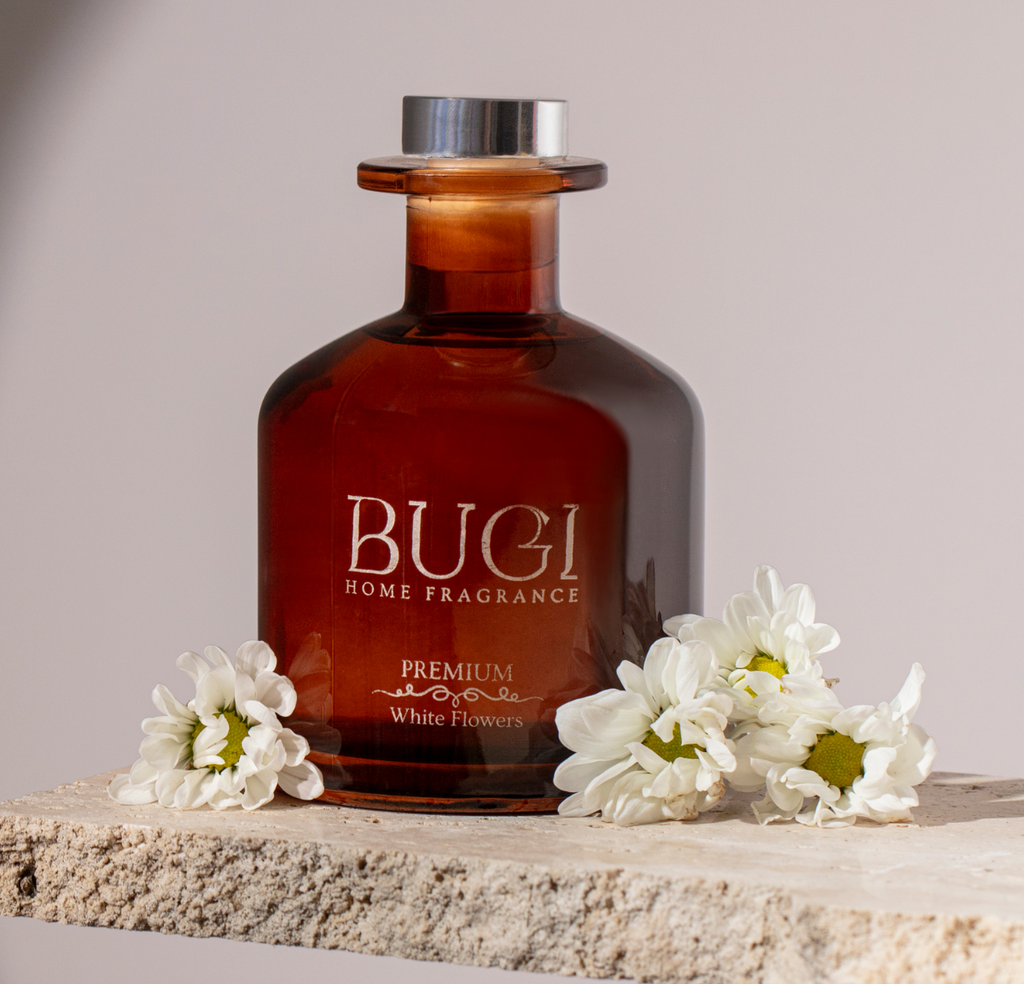 White Flowers Ev Oda Ortam Kokusu, Çubuklu Oda Kokusu Beyaz Çiçekler Çiçeği, Yoğun Esanslı ve Kalıcı Oda Parfümü, Salon, Ofis, Ev, Yatak Odası ve Banyo için Büyük Boy Çubuklu Oda Kokusu